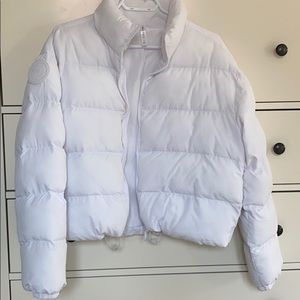 Fabletics white Puffer coat